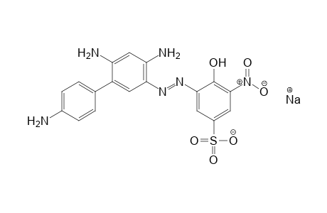 Benzenesulfonic acid, 4-hydroxy-3-nitro-5-[(4,4',6-triamino[1,1'-Biphenyl]-3-yl)azo]-, monosodium salt