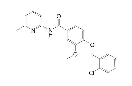 4-(2-Chloro-benzyloxy)-3-methoxy-N-(6-methyl-pyridin-2-yl)-benzamide