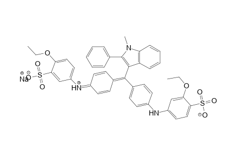Sodium 2-ethoxy-4-({4-[{4-[(4-ethoxy-3-sulfonatophenyl)iminio]-2,5-cyclohexadien-1-ylidene}(1-methyl-2-phenyl-1H-indol-3-yl)methyl]phenyl}amino)benzenesulfonate