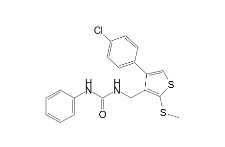 1-[4-(p-chlorophenyl)-2-(methylthio)-3-thenyl]-3-phenylurea