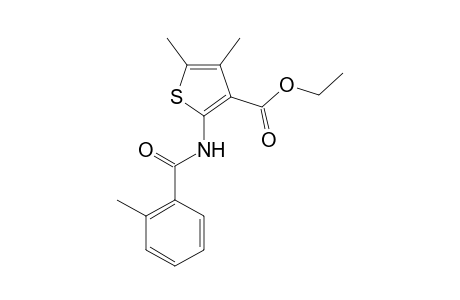 Ethyl 4,5-dimethyl-2-[(2-methylbenzoyl)amino]-3-thiophenecarboxylate