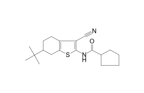 N-(6-tert-butyl-3-cyano-4,5,6,7-tetrahydro-1-benzothien-2-yl)cyclopentanecarboxamide