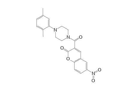2H-1-benzopyran-2-one, 3-[[4-(2,5-dimethylphenyl)-1-piperazinyl]carbonyl]-6-nitro-