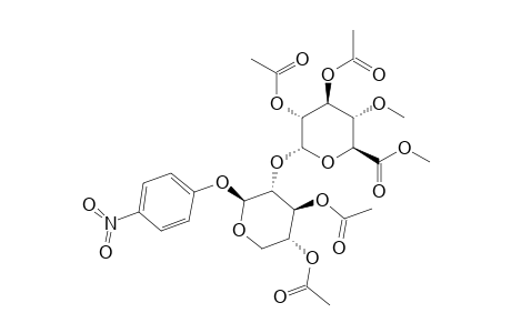 PARA-NITROPHENYL-3,4-DI-O-ACETYL-2-O-(METHYL-2,3-DI-O-ACETYL-4-O-METHYL-ALPHA-D-GLUCOPYRANOSYLURONATE)-BETA-D-XYLOPYRANOSIDE