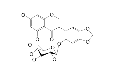 5,6',7-Trihydroxy-3',4'-methylenedioxyisoflavone 6'-o-.beta.,D-glycoside