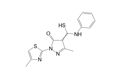 4-[anilino(sulfanyl)methylene]-5-methyl-2-(4-methylthiazol-2-yl)pyrazol-3-one