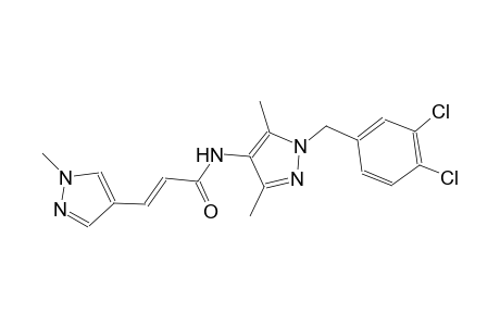 (2E)-N-[1-(3,4-dichlorobenzyl)-3,5-dimethyl-1H-pyrazol-4-yl]-3-(1-methyl-1H-pyrazol-4-yl)-2-propenamide