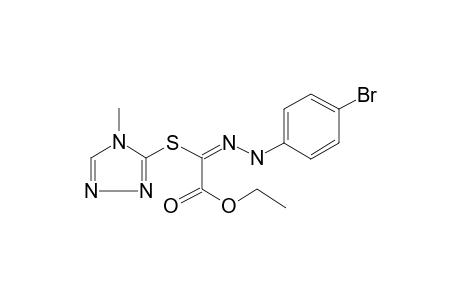 Acetic acid, 2-(4-bromophenylhydrazono)-2-(4-methyl-4H-1,2,4-triazol-3-ylthio)-, ethyl ester