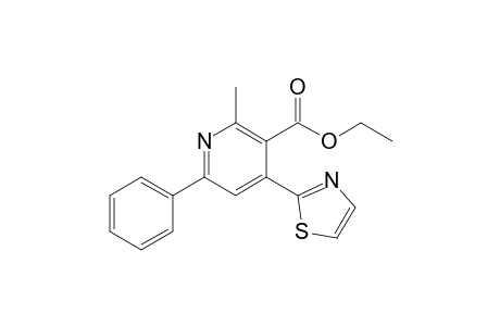 2-Methyl-6-phenyl-4-(2-thiazolyl)-3-pyridinecarboxylic acid ethyl ester