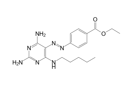 p-{[2,4-Diamino-6-(pentylamino)pyrimidin-5-yl]azo}benzoic acid, ethyl ester