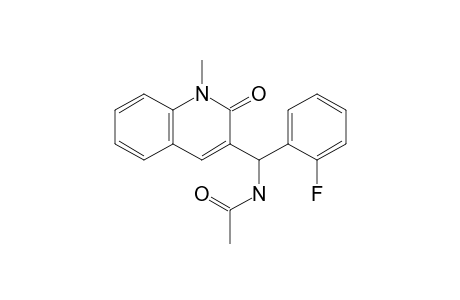 3-[1-Acetylamino-1-(2-fluorophenyl)methyl]-1-methylquinolin-2(1H)-one