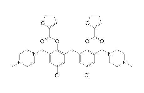 6,6'-methylenebis[4-chloro-alpha-(4-methyl-1-piperazinyl)-o-cresol], di-furoate