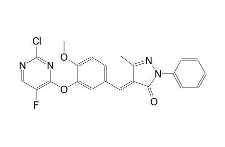 3H-pyrazol-3-one, 4-[[3-[(2-chloro-5-fluoro-4-pyrimidinyl)oxy]-4-methoxyphenyl]methylene]-2,4-dihydro-5-methyl-2-phenyl-, (4E)-