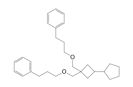 1-Cyclopentyl-3,3-bis(3-phenylpropoxymethyl)cyclobutane