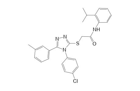 2-{[4-(4-chlorophenyl)-5-(3-methylphenyl)-4H-1,2,4-triazol-3-yl]sulfanyl}-N-(2-isopropylphenyl)acetamide