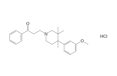 3-[4-(m-methoxyphenyl)-3,3,4-trimethylpiperidino]propiophenone, hydrochloride