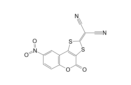 2-(8-Nitro-4-oxo-4H-[1,3]dithiolo[4,5-c]chromen-2-ylidene)malononitrile