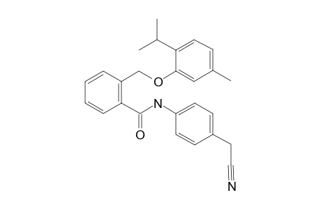 Benzamide, N-[4-(cyanomethyl)phenyl]-2-[[5-methyl-2-(1-methylethyl)phenoxy]methyl]-