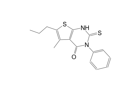 thieno[2,3-d]pyrimidin-4(1H)-one, 2,3-dihydro-5-methyl-3-phenyl-6-propyl-2-thioxo-