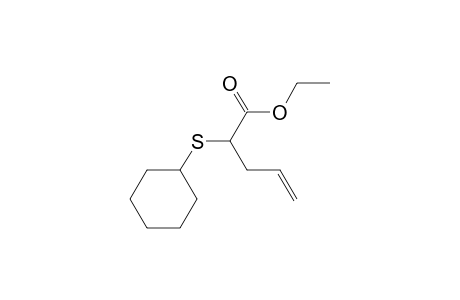 Ethyl 2-(cyclohexylthio)pent-4-enoate