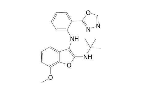 N2-(tert-Butyl)-7-methoxy-N3-[2-(1,3,4-oxadiazol-2-yl)phenyl]benzofuran-2,3-diamine