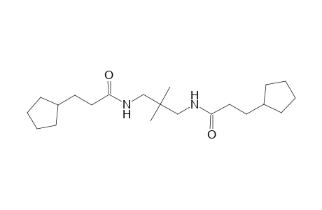 3-cyclopentyl-N-{3-[(3-cyclopentylpropanoyl)amino]-2,2-dimethylpropyl}propanamide