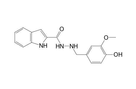 indole-2-carboxylic acid, 2-(4-hydroxy-3-methoxybenzyl)hydrazide