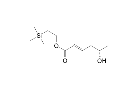 2-Hexenoic acid, 5-hydroxy-, 2-(trimethylsilyl)ethyl ester, [S-(E)]-