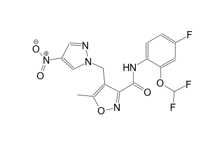 N-[2-(difluoromethoxy)-4-fluorophenyl]-5-methyl-4-[(4-nitro-1H-pyrazol-1-yl)methyl]-3-isoxazolecarboxamide