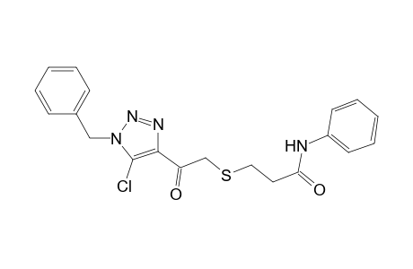 3-[[2-[5-CHLORO-1-(PHENYLMETHYL)-1-H-1,2,3-TRIAZOL-4-YL]-2-OXOETHYL]-THIO]-N-PHENYLPROPANAMIDE