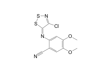 2-(4-Chloro-5H-1,2,3-dithiazol-5-ylideneamino)-4,5-dimethoxybenzonitrile