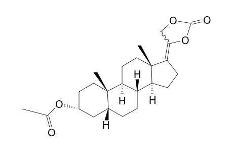 5β-pregn-17(20)-ene-3α,20,21-triol, 3-acetate, cyclic carbonate