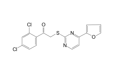 2',4'-dichloro-2-{[4-(2-furyl)-2-pyrimidinyl]thio}acetophenone