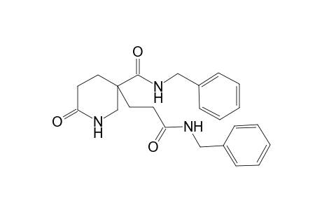 6-Oxidanylidene-3-[3-oxidanylidene-3-[(phenylmethyl)amino]propyl]-N-(phenylmethyl)piperidine-3-carboxamide