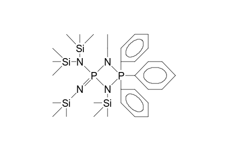 4-Bistrimethylsilylamino-1-ethyl-2,2,2-triphenyl-3-(tms)-4-trimethylsilylimino-diaza-diphosphetidine