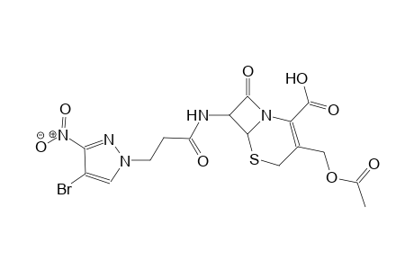 3-[(acetyloxy)methyl]-7-{[3-(4-bromo-3-nitro-1H-pyrazol-1-yl)propanoyl]amino}-8-oxo-5-thia-1-azabicyclo[4.2.0]oct-2-ene-2-carboxylic acid