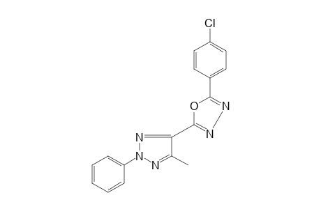 2-(p-chlorophenyl)-5-(5-methyl-2-phenyl-2H-1,2,3-triazol-4-yl)-1,3,4-oxadiazole