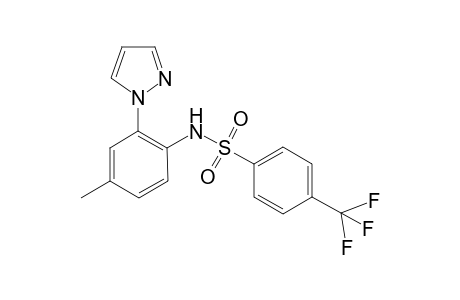 N-{4-Methyl-2-(1H-pyrazol-1-yl)phenyl}-4-(trifluoromethyl)benzenesulfonamide