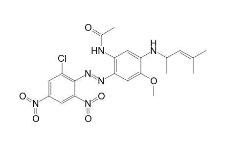 N-(1,3-Dimethylbut-2-enyl)-2-methoxy-5-acetamido-4-(2,4-dinitro-6-chlorophenylazo)aniline