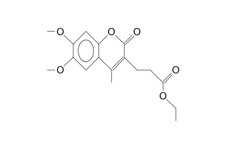 6,7-Dimethoxy-3-(ethoxycarbonylethyl)-4-methylcoumarin
