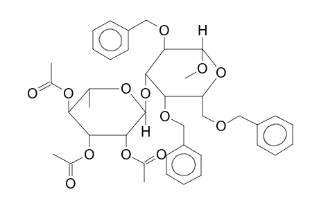 METHYL 2,4,6-TRI-O-BENZYL-3-O-(2,3,4-TRI-O-ACETYL-ALPHA-L-RHAMNOPYRANOSYL)-BETA-D-GALACTOPYRANOSIDE