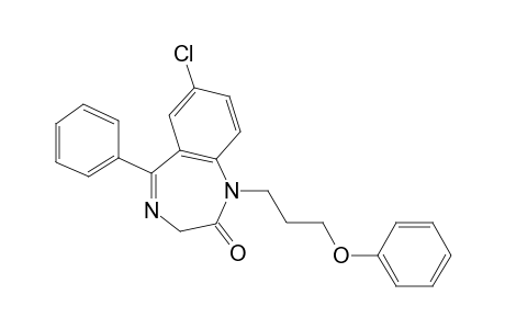 7-CHLORO-1,3-DIHYDRO-1-(3-PHENOXYPROPYL)-5-PHENYL-2H-1,4-BENZODIAZEPIN-2-ONE