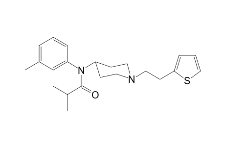 N-(3-Methylphenyl)-N-(1-[2-(thiophen-2-yl)ethyl]piperidin-4-yl)-2-methylpropanamide