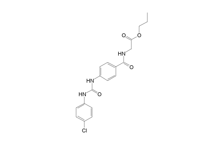 p-[3-(p-Chlorophenyl)ureido]hippuric acid, propyl ester