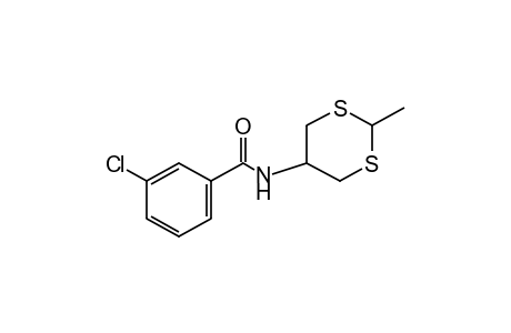 m-chloro-N-(2-methyl-m-dithian-5-yl)benzamide