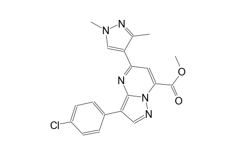 pyrazolo[1,5-a]pyrimidine-7-carboxylic acid, 3-(4-chlorophenyl)-5-(1,3-dimethyl-1H-pyrazol-4-yl)-, methyl ester