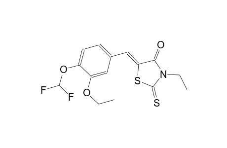 (5Z)-5-[4-(difluoromethoxy)-3-ethoxybenzylidene]-3-ethyl-2-thioxo-1,3-thiazolidin-4-one