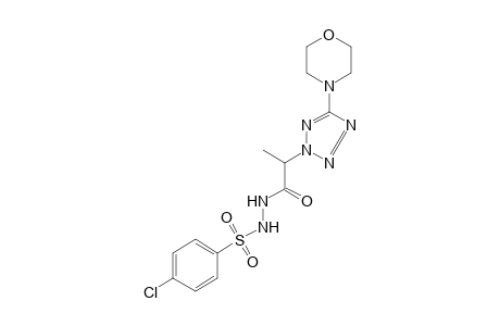 1-[(p-chlorophenyl)sulfonyl]-2-[2-(5-morpholino-2H-tetrazol-2-yl)propionyl]hydrazine