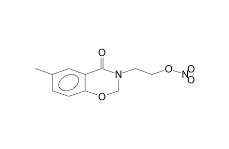 nitric acid 2-(4-keto-6-methyl-2H-1,3-benzoxazin-3-yl)ethyl ester