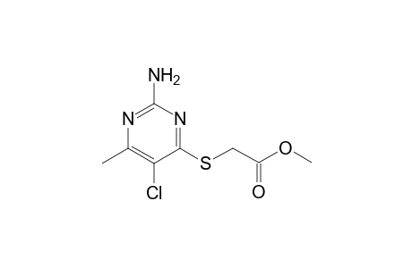 (2-Amino-5-chloro-6-methyl-pyrimidin-4-ylsulfanyl)-acetic acid methyl ester